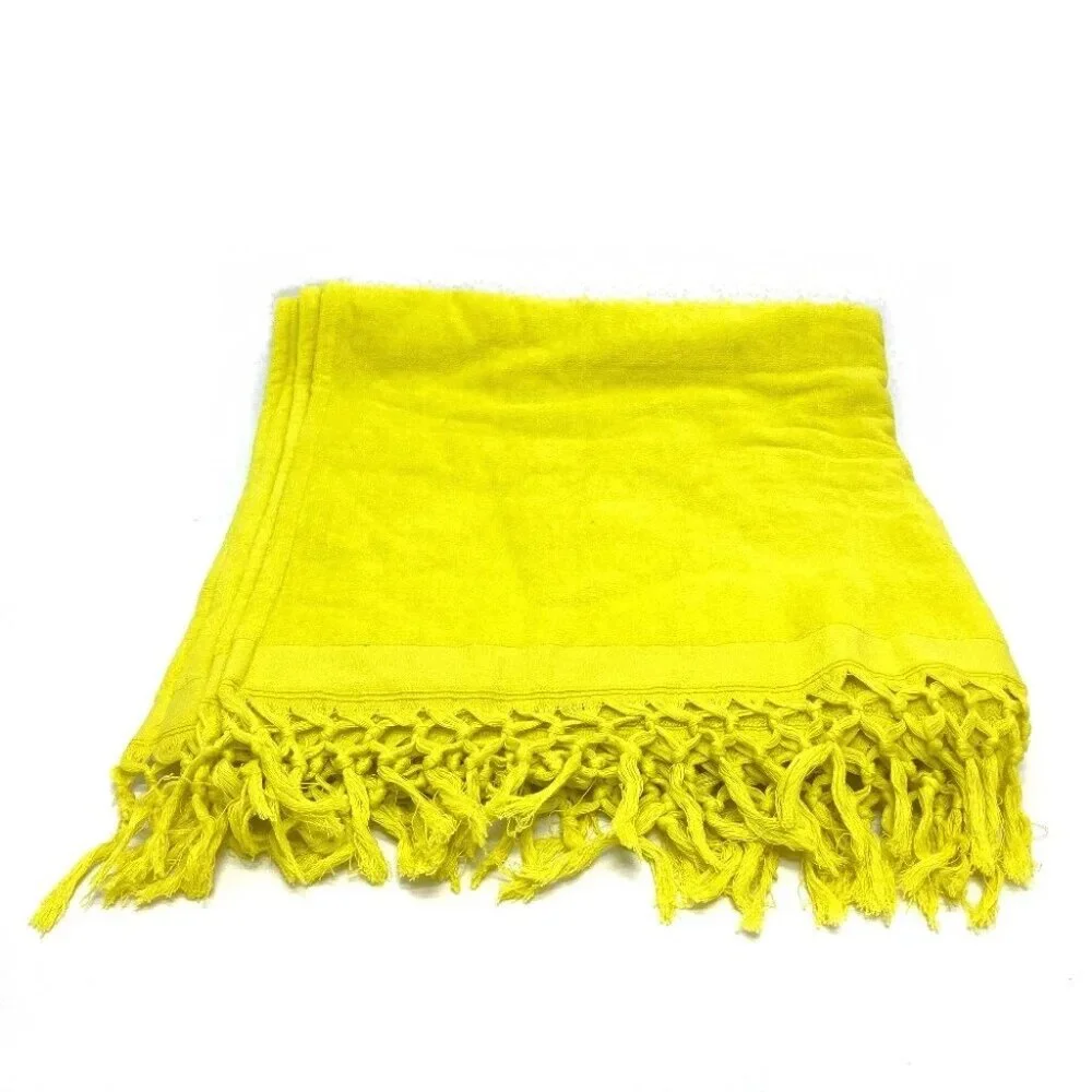 LOEWE fringe Paula's Ibiza Large towel towel cotton yellow